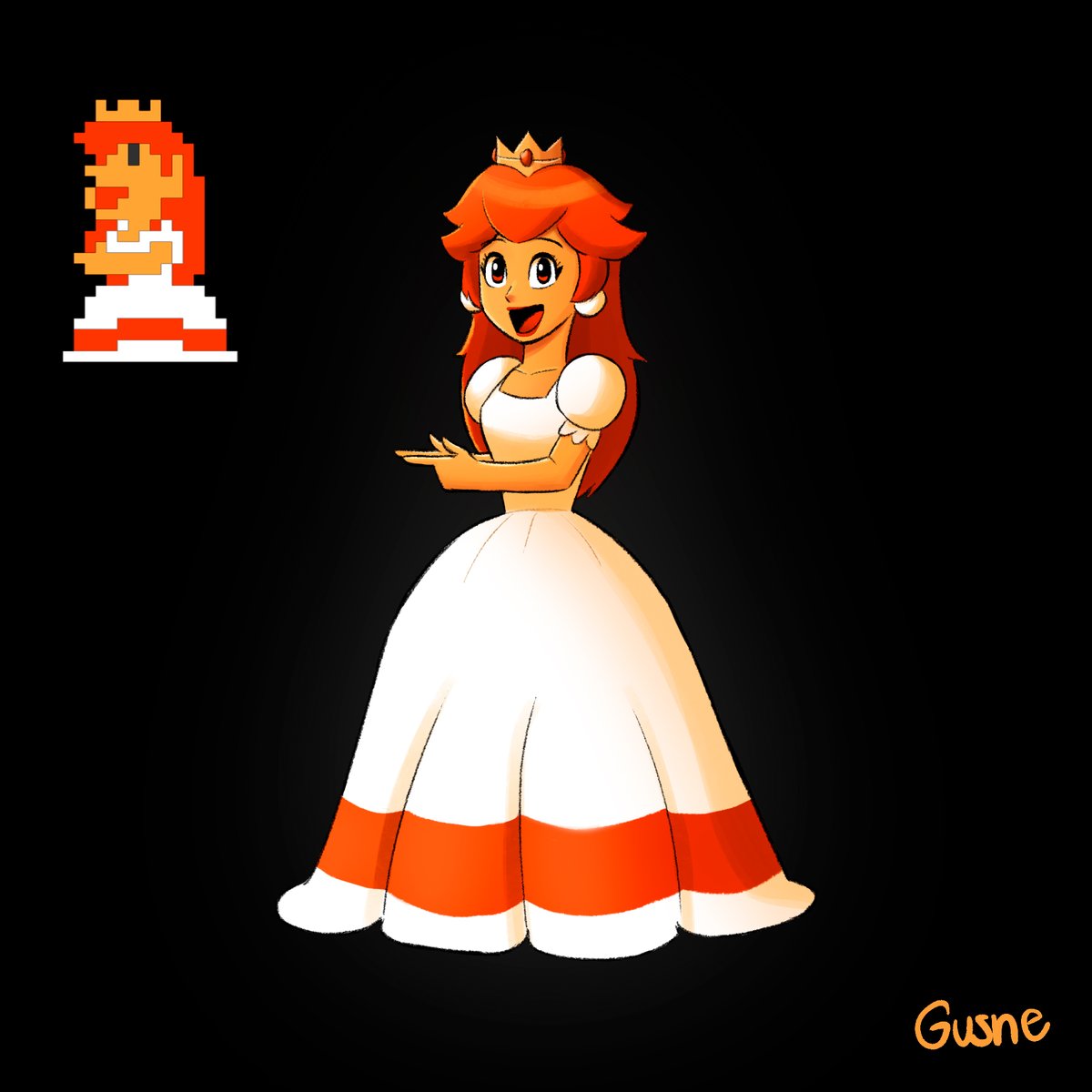 Gusne2's tweet photo. Redraw #nes Princess Peach

#mario #supermario #princesspeach #princessdaisy #princesstoadstool #supermariobros #nes #gameboy #supermarioland #marioland #nintendo #videogames #supermariobros #drawthisinyourstyle #retro https://t.co/zCsIgqwxqN