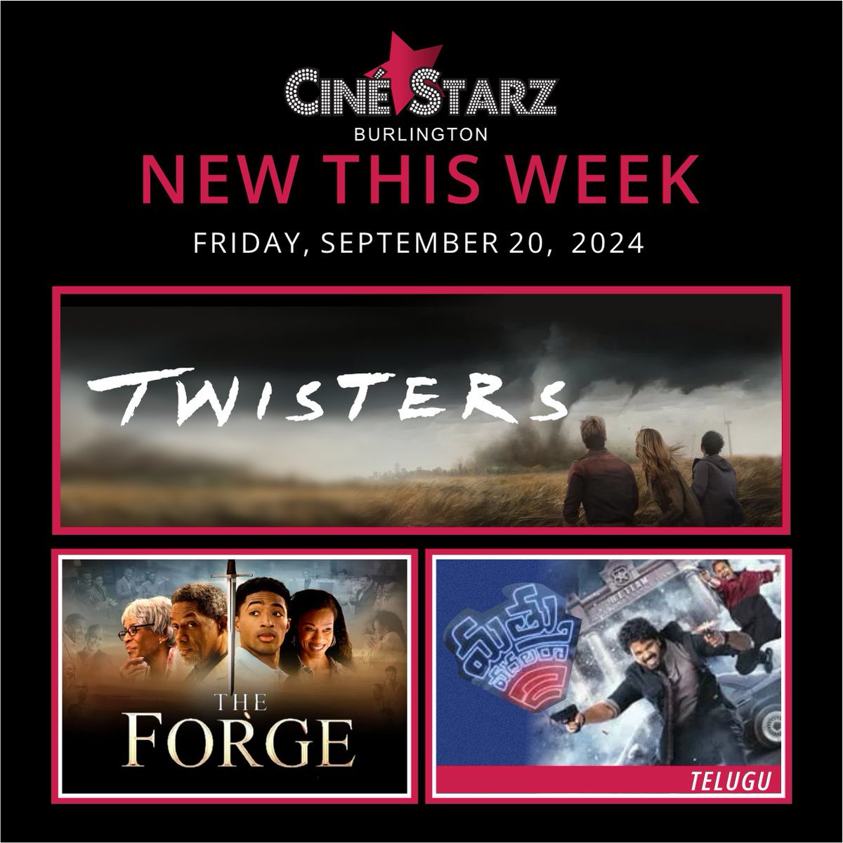 New This Week! Catch these releases on the big screen 🎥 

Don’t miss out—grab your tickets and enjoy these great films! 🎟️⁠