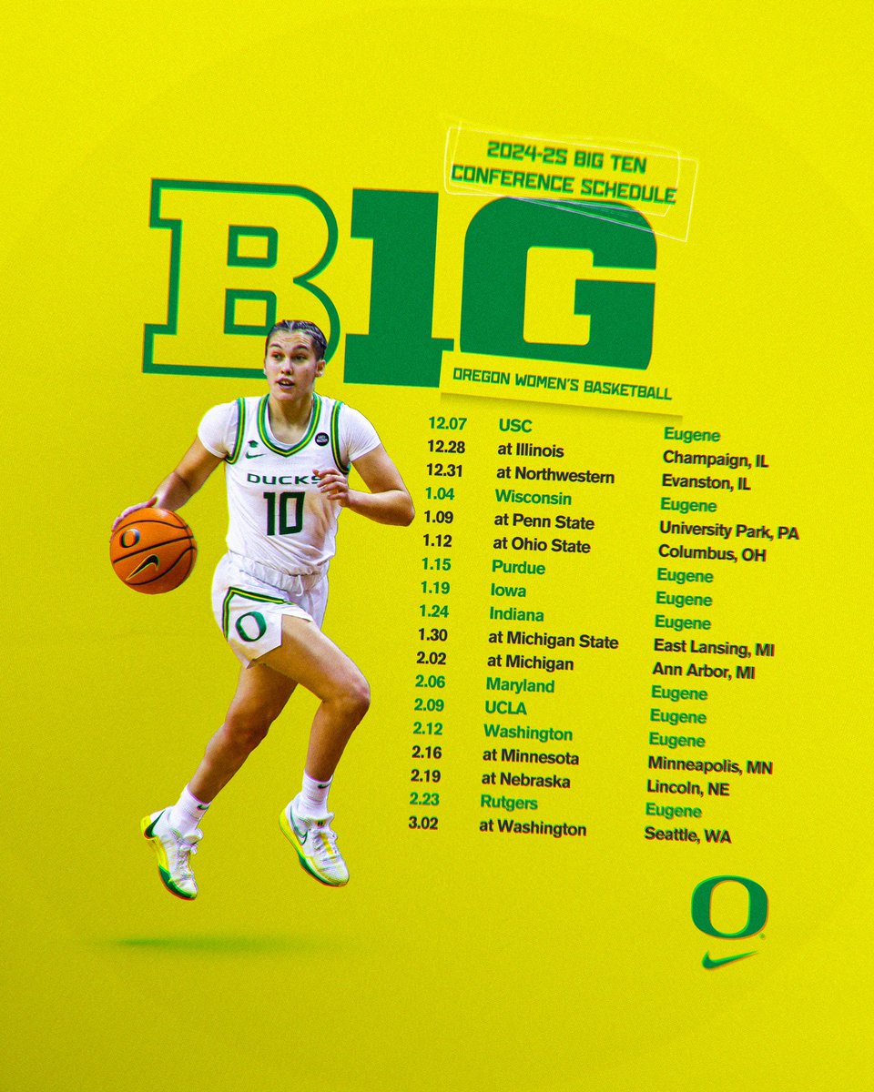 Let’s fly 🦆 

🎟️ GoDucks.com/WBBtix

#GoDucks x <a href="/bigten/">Big Ten Conference</a>