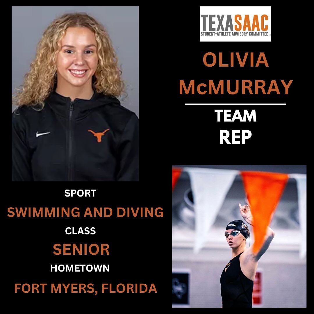 TexasSAAC's tweet image. Following suit from Womenโs Swimming and Diving, SAAC reps Emma Sticklen and Olivia McMurray!๐๐ผโโ๏ธ๐ค๐ผ