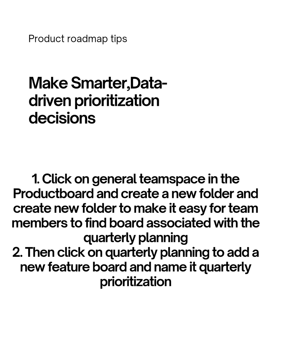 Gratefuldota's tweet photo. Attached is how to use the above listed steps to create product roadmap using the Productboard.
#My3MTT
#My3MTTWeeklyReflection

@3MTTNigeria @IHSTowers @NITDANigeria https://t.co/L0on7M9N5w