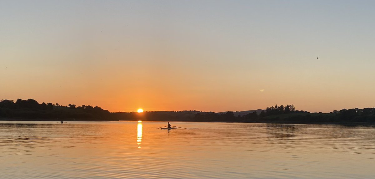 Juniors training at sun set.