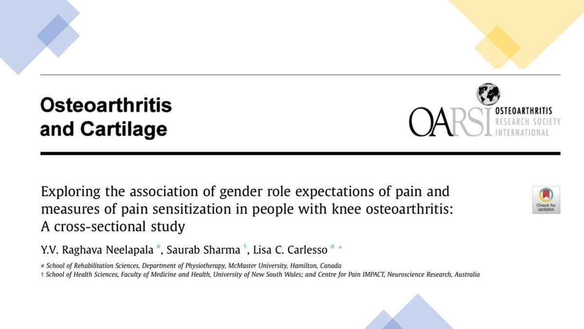 OARSI Early Career Investigators tweet media