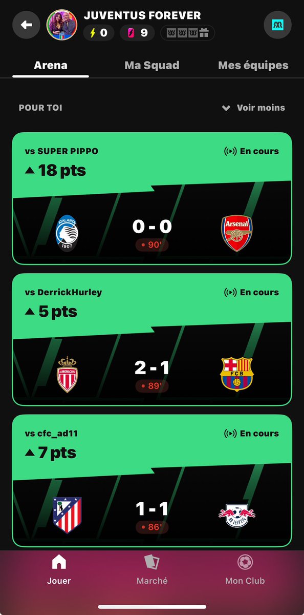 DiTullioJM's tweet image. Ça sera un  sur 3/3 🔥🔥🔥 pour moi ce soir 🦾malheureusement ce ne sont pas des matchs Rep Boost.🤷🏻‍♂️ #Sorare #RepBoost