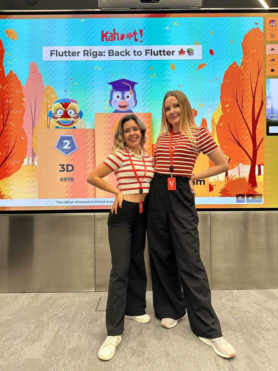 dariadroid's tweet image. We can make 99 photos, but a normal one isn’t among them 😂
It’s just when @ivannahere and I are together, it’s basically a circus performance 😂🤡
No, we didn’t plan the outfits on purpose 🤣🎪
We had a great @flutter_riga meetup, as you can see 😁