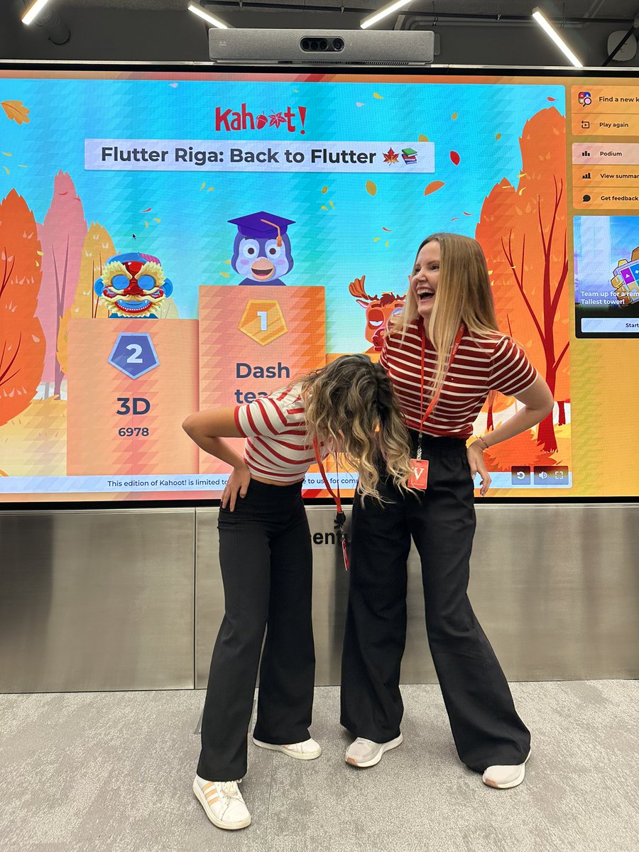 dariadroid's tweet image. We can make 99 photos, but a normal one isn’t among them 😂
It’s just when @ivannahere and I are together, it’s basically a circus performance 😂🤡
No, we didn’t plan the outfits on purpose 🤣🎪
We had a great @flutter_riga meetup, as you can see 😁