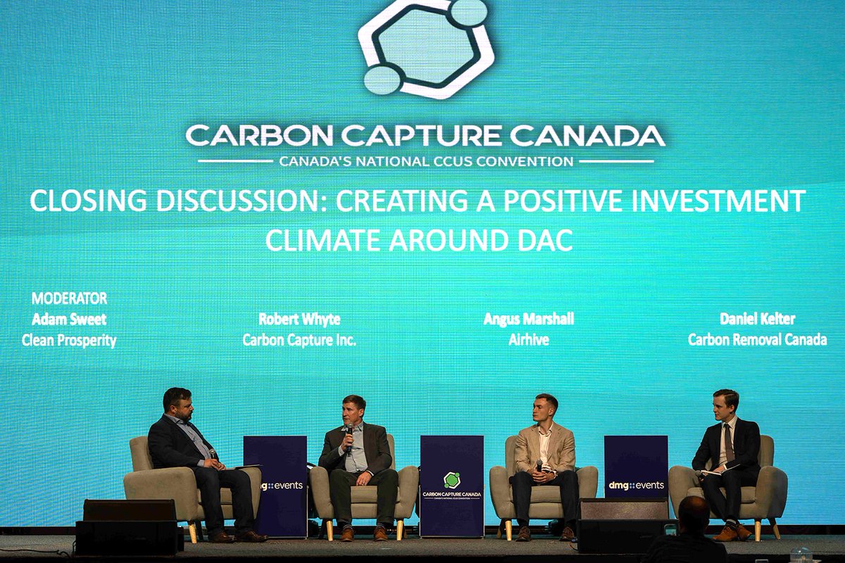 Danielkelter's tweet photo. How do we make a positive investment climate in 🇨🇦 for DAC? 

I got the chance to tell @carbon_expo_ca last week about:
➡️the power of national carbon removal targets
➡️how gov't carbon removal procurement can work
➡️the need for more 'learning by doing' and demonstration funding https://t.co/fN0pygYPpl
