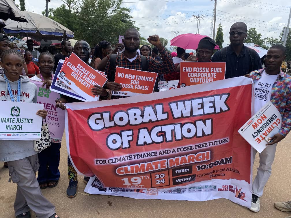 We Want Climate Justice, We want it now!

#GWACAfrica #AfricansRising
#BorderlessAfrica #AfricaWeWant
#LetOurPeopleMove #ClimateChange
#StopFundingFossil #EndFossilFuels 
#DebtJustice #ShiftToRenewables 
#PayUp #FastFairForever