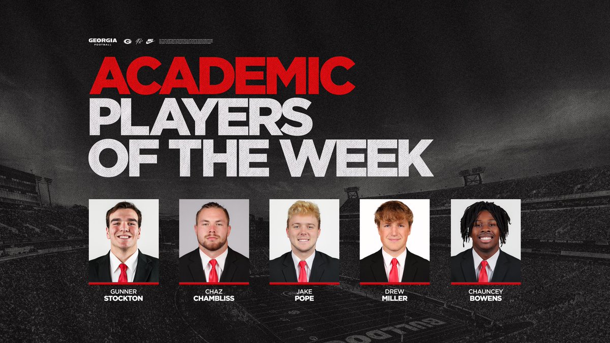 Congratulations to our Academic Players of the Week !!

#GoDawgs