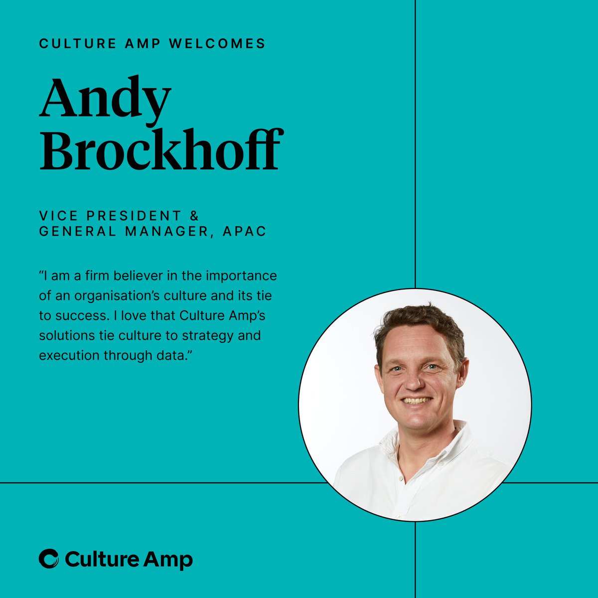 Culture Amp is thrilled to welcome Andy Brockhoff as our new Vice President &amp; General Manager, APAC. Andy brings nearly 20 years of people leadership experience and a deep commitment to driving meaningful workplace change. Learn more about Andy here: bit.ly/4evP1b8