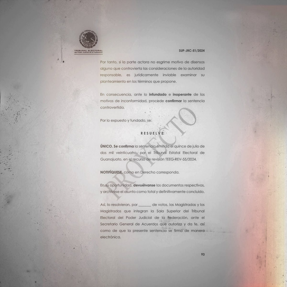 📣 #ÚltimaHora

Se confirma y se valida triunfo de Libia Dennise como gobernadora.

Aprobado por unanimidad, el <a href="/TEPJF_informa/">TEPJF</a> avaló la sentencia del <a href="/TEEGTO/">Tribunal Estatal Electoral de Guanajuato</a> que confirmó la declaratoria de validez de la elección a la gubernatura de Guanajuato. 

MORENA no logró comprobar el uso