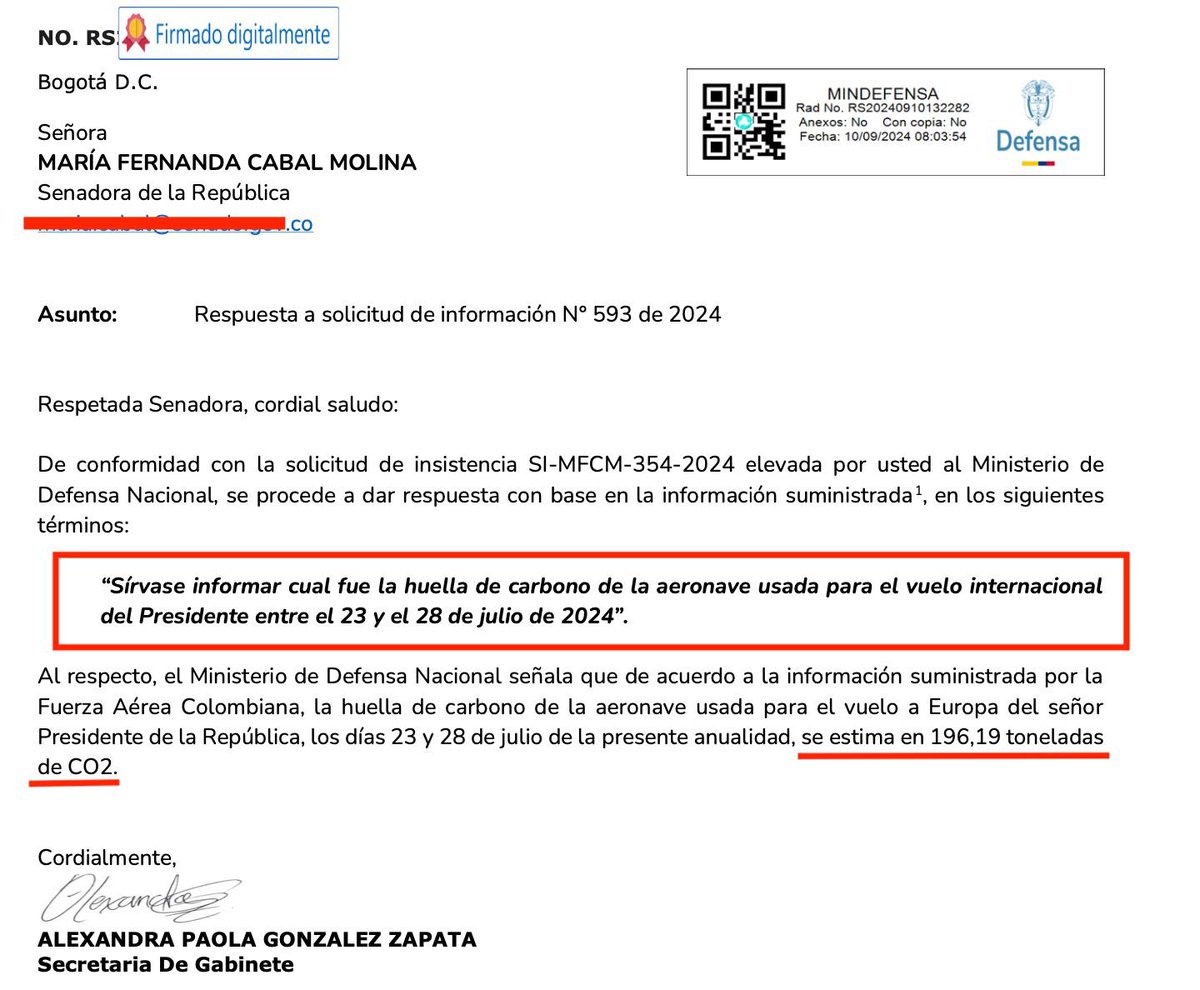 MariaFdaCabal's tweet photo. #ElDato Petro el que más ha viajado en un avión presidencial en la historia reciente de Colombia, en su viaje ida y regreso a París lanzó 196,19 TONELADAS de CO2. 

Bonita manera de luchar contra el “Cambio climático”. Pero claro, odia el gas, petroleo y el carbón. https://t.co/suLDDhC7IP