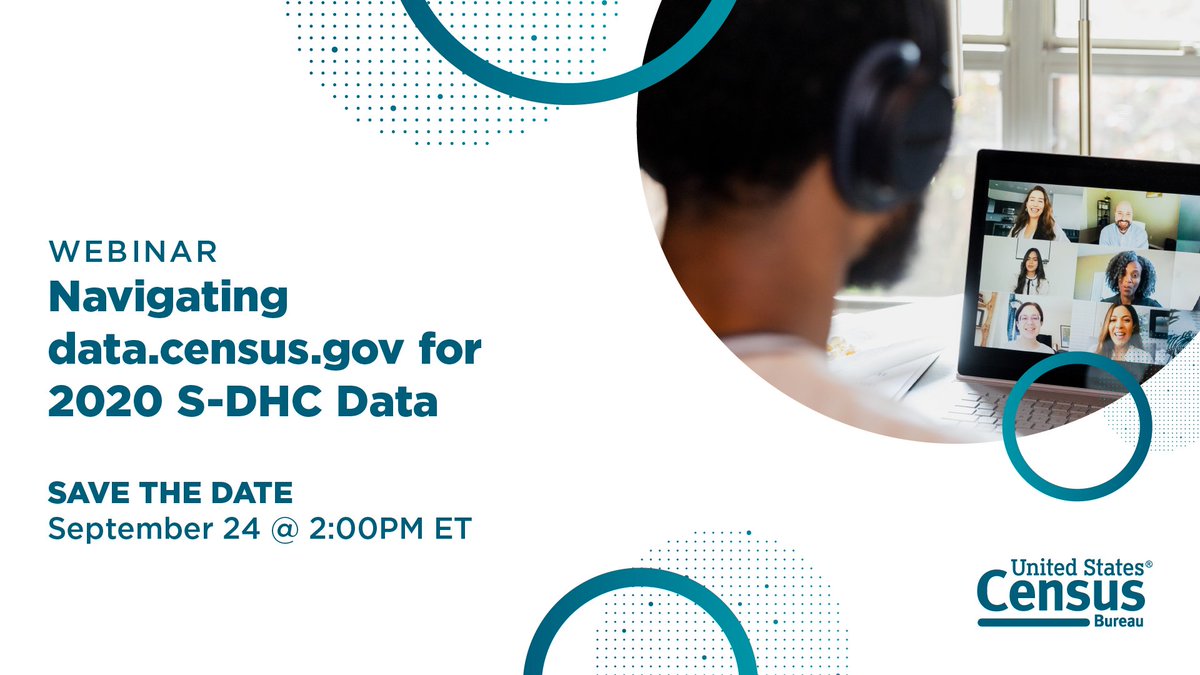 uscensusbureau's tweet image. 🗓️ #SaveTheDate!

Let us show you how to find new #2020Census Supplemental Demographic and Housing Characteristics File data on our main data platform.

Join us: census.gov/data/academy/w…

#webinar #ExploreCensusData