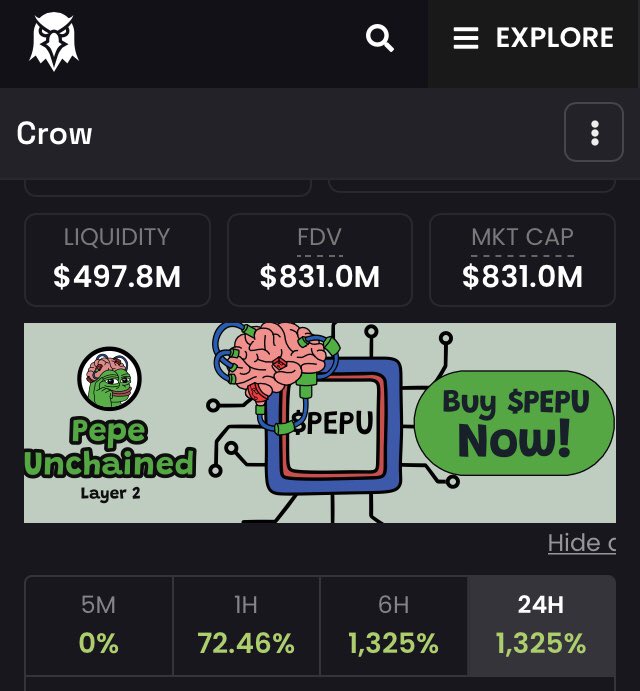 Newync's tweet photo. what's going on? %1300 🫣💣 I say 😎#crow #crypto #newtoken #coin #pump #Holders #token #newmemecoin #memecoin2024 #newcrypto #Tokenwars #Coins https://t.co/S9ZjLOLnf0