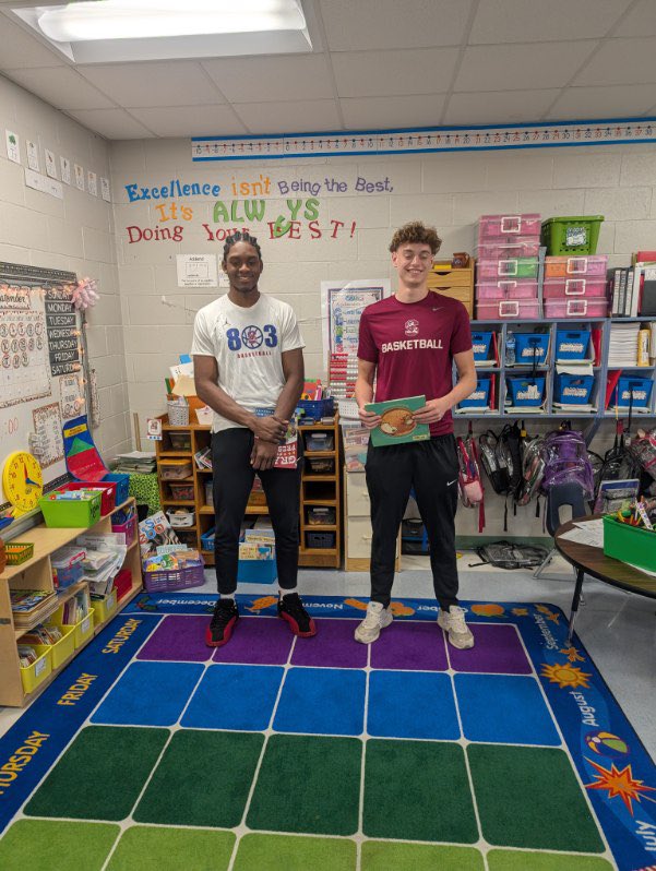 SC State Mens Basketball (@scstatembb) on Twitter photo Today the Bulldogs spent some time at
Edisto Primary school for HBCU week!!! (JERSEY DAY). Coach Martin is really big on community service. GO BULLDOGS season schedule will be posted soon.....#Bulldogs #family <a href="/HCEmartinSCSU/">Erik Martin</a> <a href="/SCStateAthletic/">SC State Athletics</a> <a href="/SCSTATE1896/">SC State University</a> Today the Bulldogs spent some time at
Edisto Primary school for HBCU week!!! (JERSEY DAY). Coach Martin is really big on community service. GO BULLDOGS season schedule will be posted soon.....#Bulldogs #family <a href="/HCEmartinSCSU/">Erik Martin</a> <a href="/SCStateAthletic/">SC State Athletics</a> <a href="/SCSTATE1896/">SC State University</a>