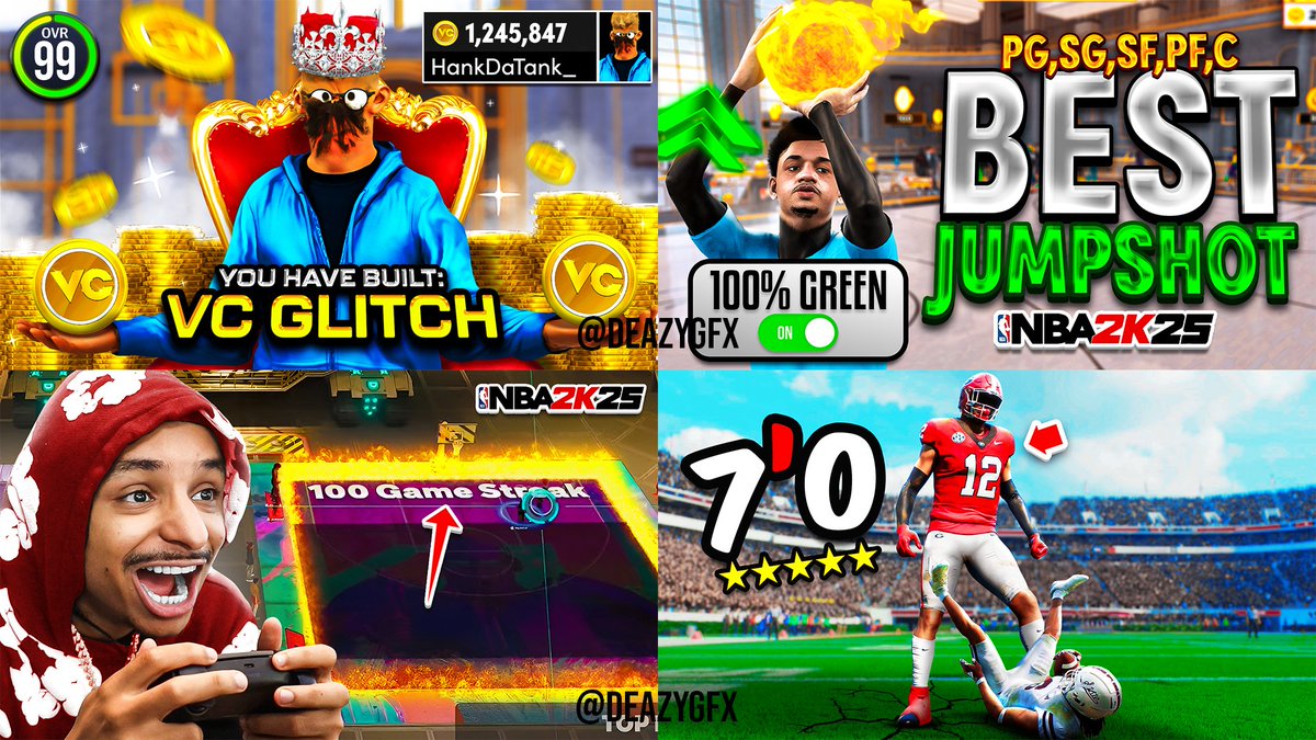 RECENT THUMBNAILS #NBA2K25 #CFB25 

HMU LETS WORK 🤝

SUPPORT IS APPRECIATED 💙🔁