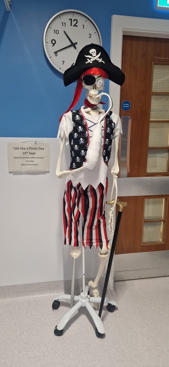 Did you know its "National talk like a pirate day" #TalkLikeAPirateDay <a href="/NHSLanarkshire/">NHS Lanarkshire</a> #MIUUHW #Minorinjuriesunit #nhsscotland <a href="/NHSuk/">NHS</a>