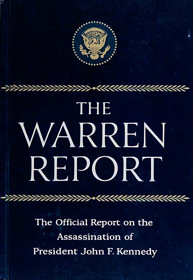 timfattig's tweet photo. On Tuesday, September 24, we will mark an unfortunate anniversary in American history: the sixtieth anniversary of the release of the #WarrenReport, the “final word” on the #JFKassassination from the presidential commission headed by U.S. Chief Justice #EarlWarren. The one thing all the commission members seemed to have in common was hostility toward #JFK while he was still alive. (Former #CIA director #AllenDulles was not alone in that area.)
The report— one assassin, three bullets, no conspiracy— put a neat little bow on the story just six weeks before the 1964 presidential election. But the public had to wait to learn any more of the details: the full twenty-six volumes of hearings and evidence did not become available until after the election.