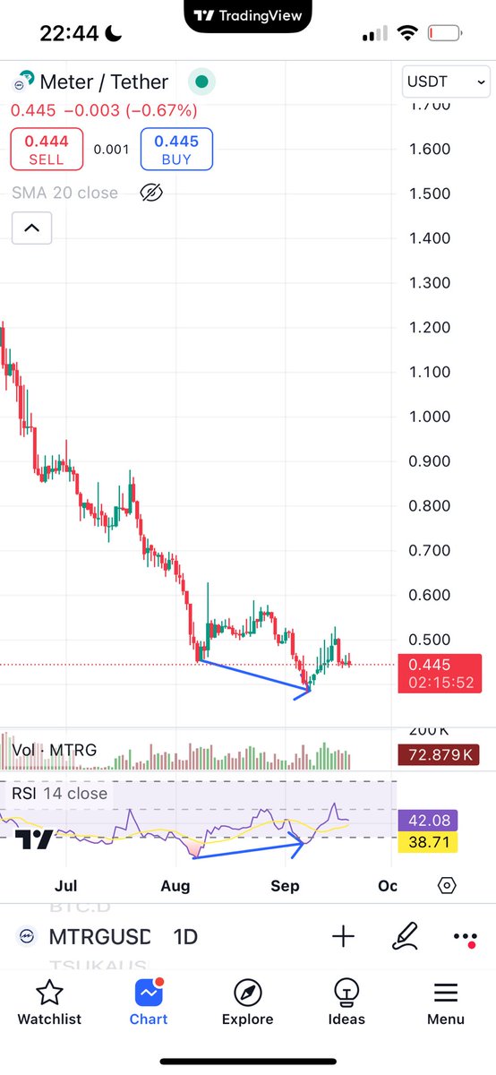 DGPalts's tweet image. $MTRG took some punishment over the last few months as many alts did

The team never stopped building. New partnerships &amp;amp; marketing strategies are coming soon 

Now we have a bullish RSI divergence on the DAILY chart…

This could be a generational entry right here  @Meter_IO