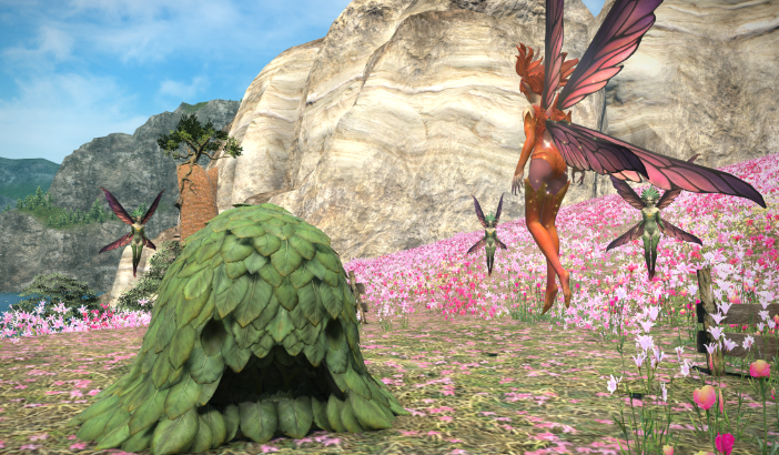 FFXIVXD's tweet image. Faerie names consist of two runes--special words which hold specific meanings. Some examples include:
Aenc Thon- Water + Giant
An Lad- Deity + Riding 
Ul Thon- Moon/Darkness + Giant
Feo Ul- Treasure/Wealth + Moon/Darkness