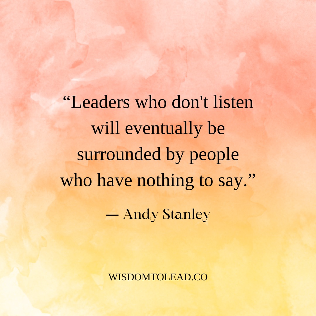 Coming from someone who is an introvert and generally a fairly quiet person, this spoke to me. As leaders, we have to make sure all stakeholders have a voice!