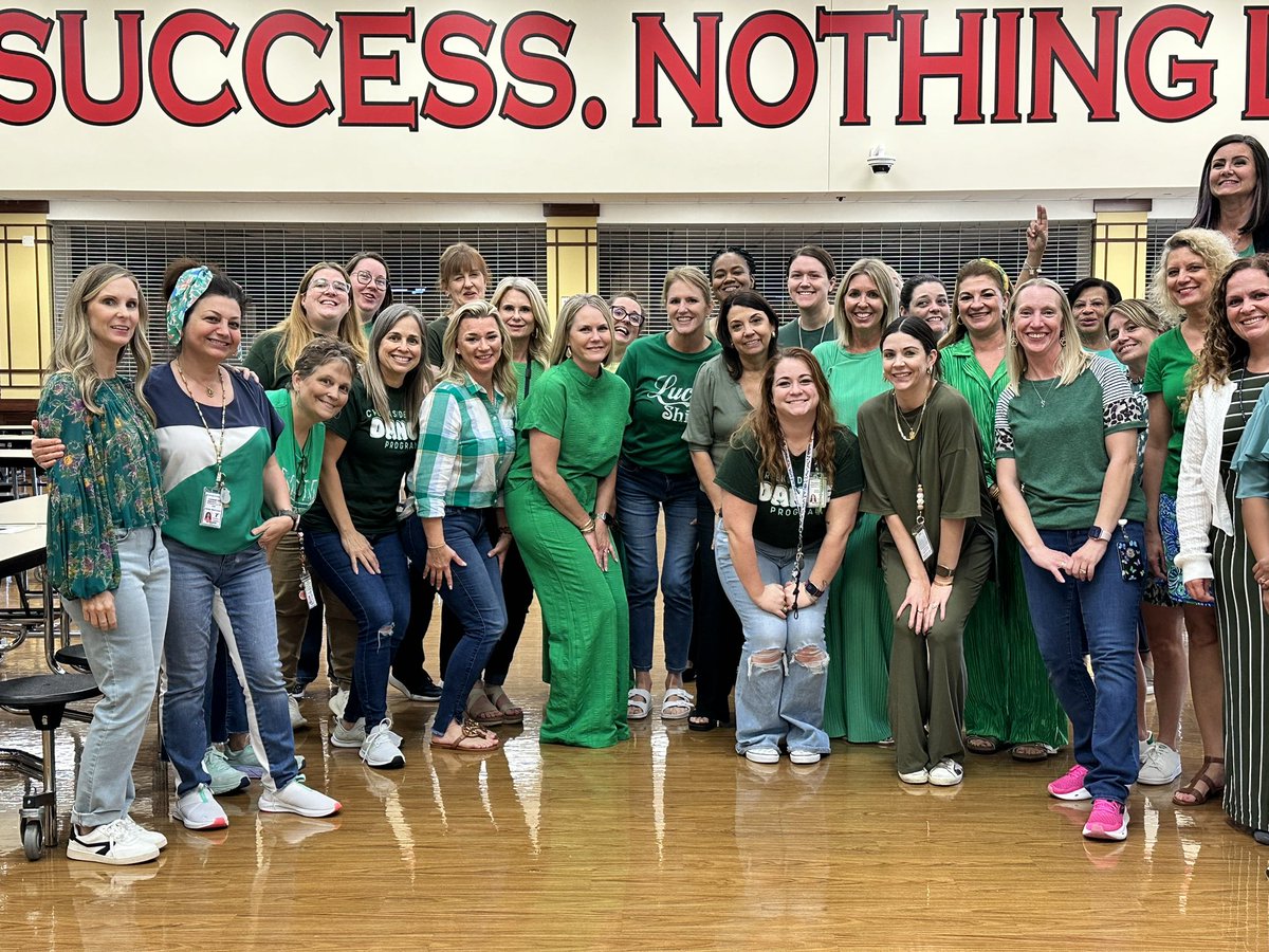 Start with Hello Week <a href="/TISDCPJHS/">Creekside Park Junior High</a> Our GREEN Out Day staff picture! Thank you for participating and all you do for our school! 💚💚 <a href="/TomballISD/">Tomball ISD</a> <a href="/sandyhook/">Sandy Hook Promise</a> #greenout