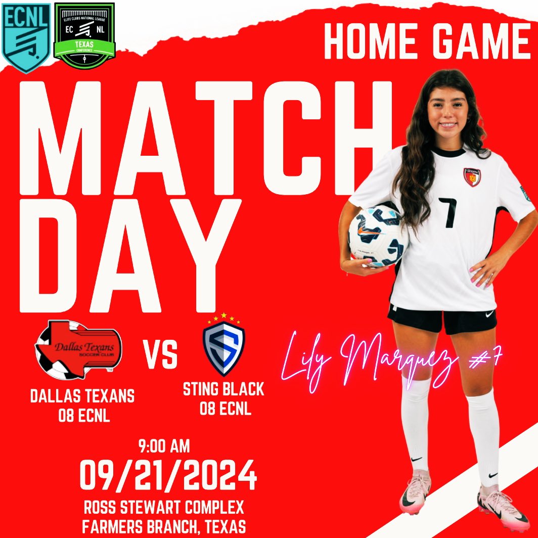 🚨 ⏰ game time change! Coaches come 👀 us play the 9️⃣am game on Saturday 9/21! <a href="/JonBbjon/">Jon</a> <a href="/ImYouthSoccer/">ECNL/GA/Recruiting/College Soccer</a> <a href="/texans08gECNL/">dallastexans_2008g_ecnl_</a> <a href="/PrepSoccerTX/">Prep Soccer Texas</a> <a href="/CoastRecruits/">Coast 2 Coast Recruits</a>