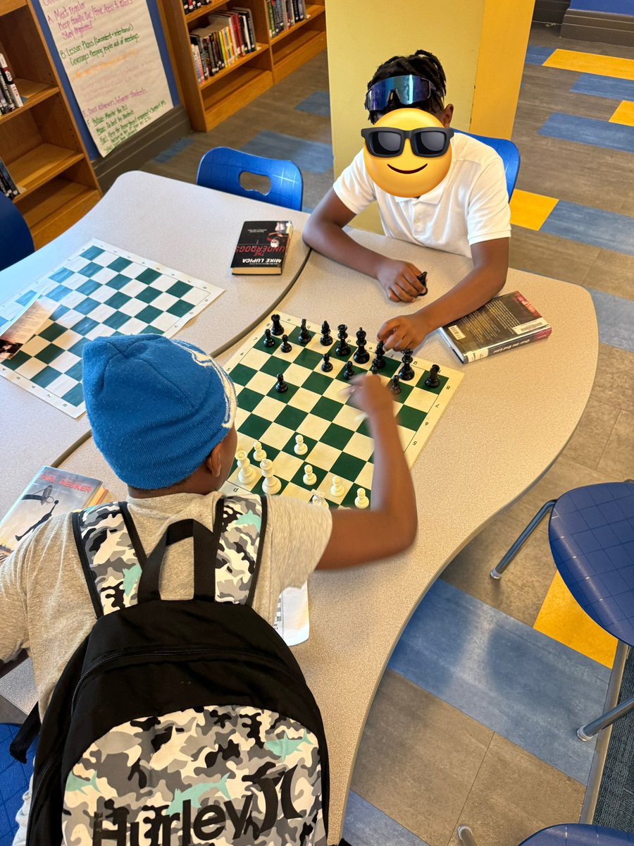 MrsCableReads's tweet image. I took my kiddos to the library to select an independent novel. After they chose, they sat down and played chess. Only one or two kids knew how to play, but they graciously taught one another. Teaching is tough, but ultimately, these kids are kind and GOOD. 💙💛 #luckyteacher