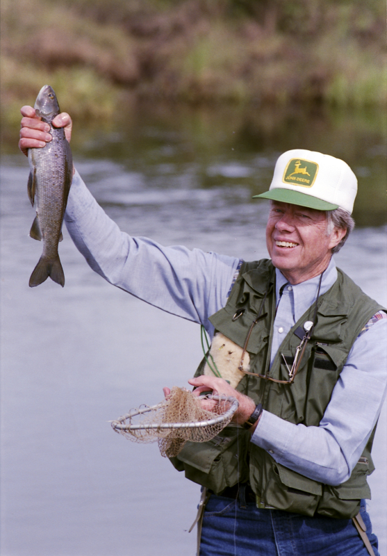 It’s only 12 more days before President Carter turns 100 years old! We’re celebrating by sharing some never-before-shared- images of him and his winning smile! This image was taken on July 10, 1980 in Alaska, doing what he loved– fishing!  #100ImagesFor100Years #JC100