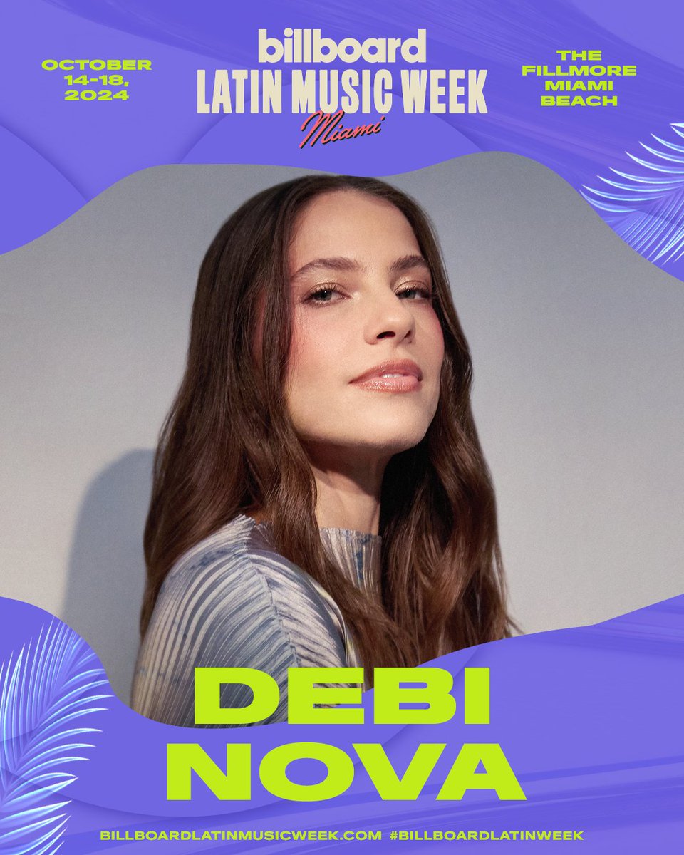 billboard's tweet photo. ¡Costa Rica presente! @debinova will be part of 2024 #BillboardLatinWeek. Get your tickets for #BillboardLatinWeek here: https://t.co/cearj2vg0f https://t.co/t86GUphVGp