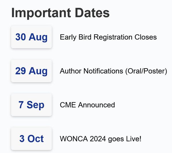 📷 We’re counting down to an exciting three days of family medicine innovation in Amman! Register now and join us at the Fairmont Amman from October 3rd-5th. For more details and to secure your spot, visit WONCA EMR 2024. #WONCAEMR2024 #FamilyMedicine #Amman2024