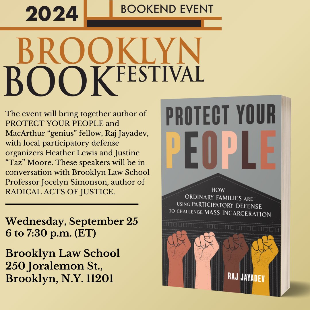 The New Press (@thenewpress) on Twitter photo Join Raj Jayadev (of <a href="/svdebug/">SV De-Bug</a>) on 9/25 for discussion with <a href="/j_simonson/">Jocelyn Simonson</a> about PROTECT YOUR PEOPLE for the Brooklyn Book Festival (<a href="/BKBF/">Brooklyn Book Festival</a>)! RSVP here👇 ow.ly/V4Mj50TrleZ Join Raj Jayadev (of <a href="/svdebug/">SV De-Bug</a>) on 9/25 for discussion with <a href="/j_simonson/">Jocelyn Simonson</a> about PROTECT YOUR PEOPLE for the Brooklyn Book Festival (<a href="/BKBF/">Brooklyn Book Festival</a>)! RSVP here👇 ow.ly/V4Mj50TrleZ