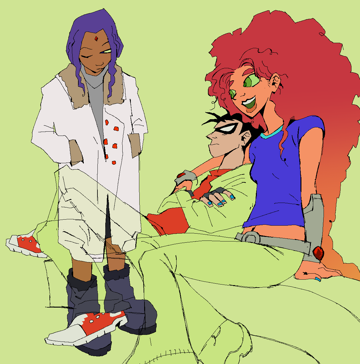 trying to get used to designs before drawing them doing cool superhero stuff