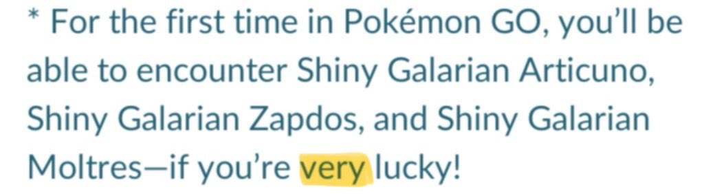 Is this the first time we’ve seen Niantic say “VERY LUCKY” 🤔