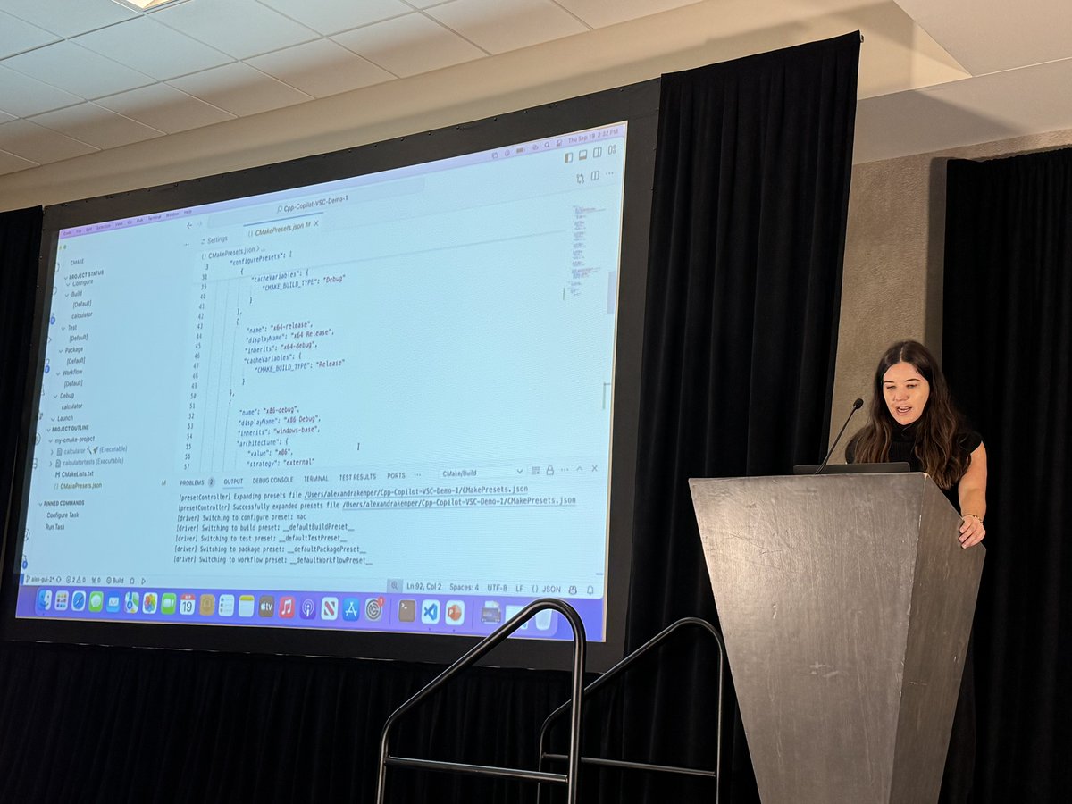 ciura_victor's tweet image. Great demos of “What’s New in #VSCode” for C++ developers, by @AlexandraKemper & @sinem__akinci at #CppCon 2024
#cpp #cplusplus @visualc @CppCon