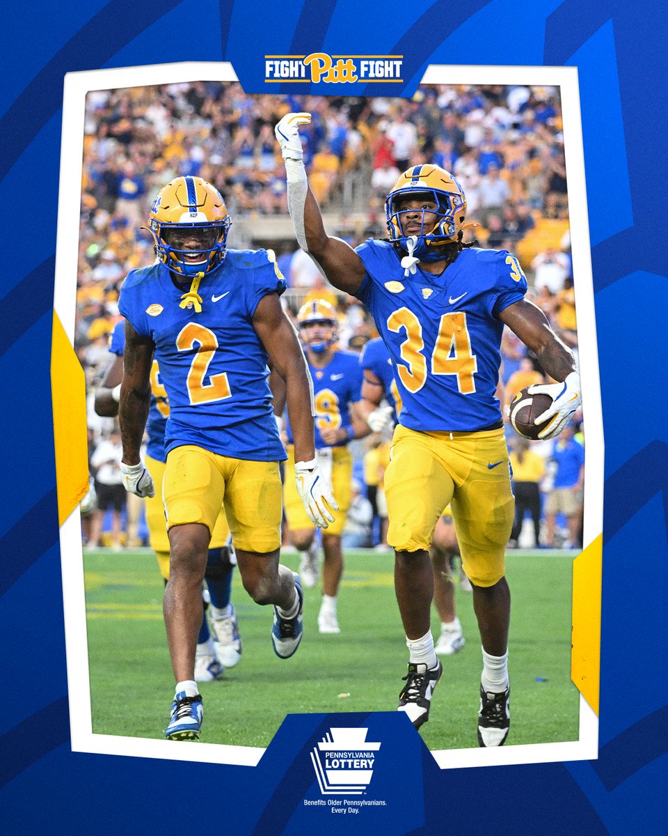 The <a href="/PALottery/">Pennsylvania Lottery</a> Winning Moment ✨

<a href="/D_Davizzz/">Derrick Davis</a> scored a touchdown with only 32 seconds left in the game to complete another <a href="/Pitt_FB/">Pitt Football</a> comeback, this time in the Backyard Brawl! 🙌

The Panthers are back in action this week at home on Saturday.