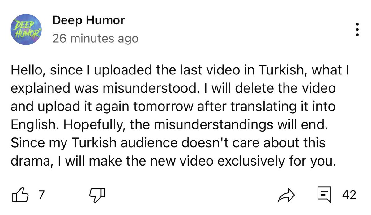 ToyBountyHunter's tweet image. CORRECTION it appears DeepHumor1 intends to re-upload the video in English. Guess he’s not done yet with the real @DeepHumor! #SaveDeepHumor