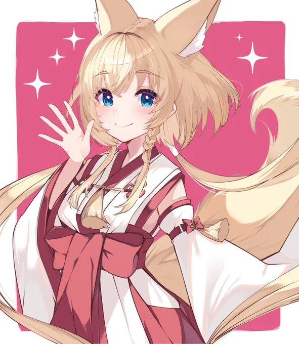 イラストを担当させていただきました『けもみみ巫女の異世界神社再興記』本日発売ですぜひよろしくおねがいします! 