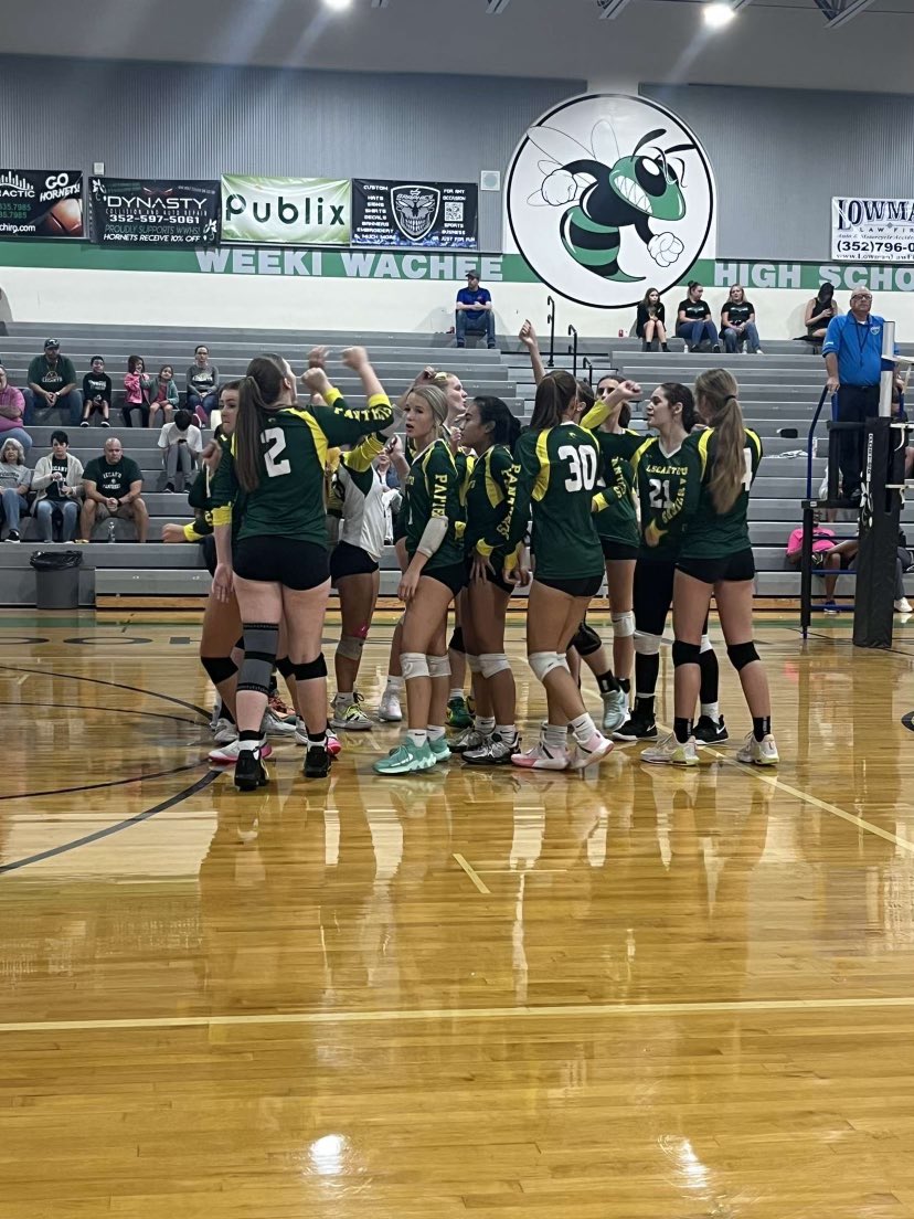 LHSPantherAth's tweet image. Panther Nation: What is greatness? GREATNESS is when you are down 2 sets with 1 more loss &amp;amp; its over &amp;amp; you fight back to WIN the next 3 to WIN it all!  The Lady Panther Volleyball team did that against the Weeki Wachee Hornets tonight! 22-25, 18-25, 25-18, 25-21, 15-12!