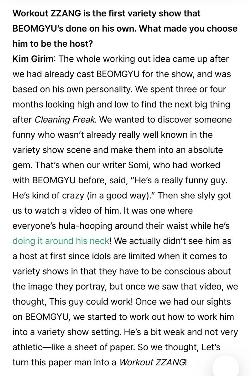 toobatoos's tweet photo. the concept of workout zzang was formulated AFTER beomgyu was casted bc a writer who had worked with him before told the producers that he was really funny 😭 https://t.co/tCv2I4NOF3