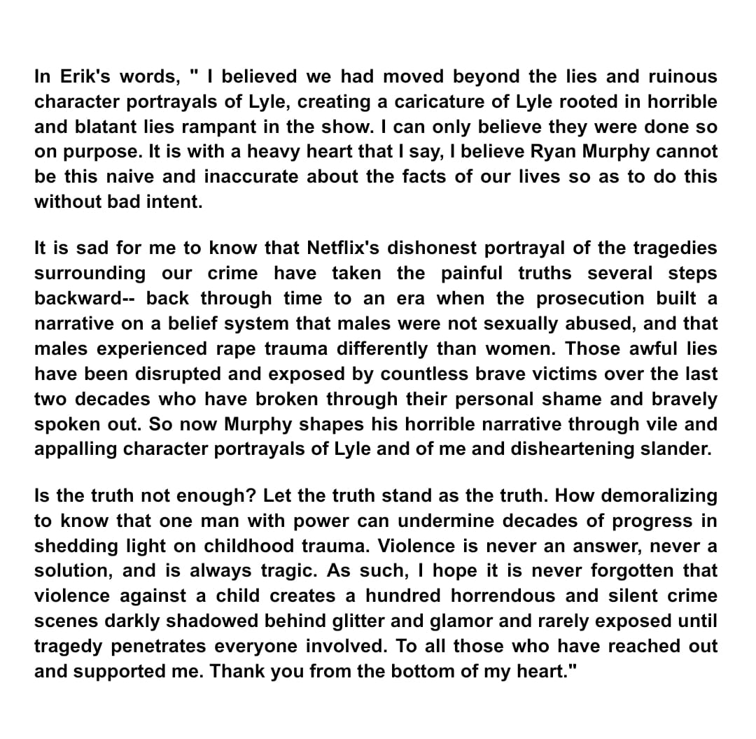 Erik's response to the Netflix's series.
#NetflixMonsters #Netflix #RyanMurphy