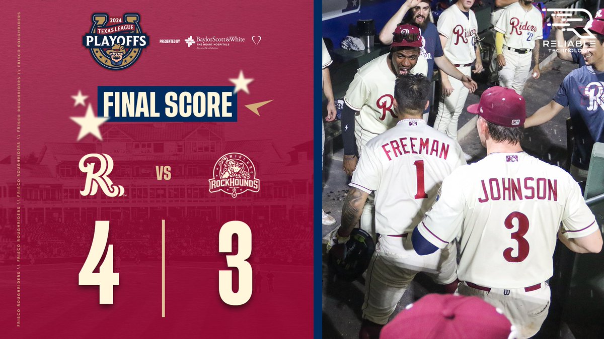 RidersBaseball's tweet photo. Sorry, had to catch our breath! See you tomorrow at 7:05. #RideForFrisco

@ReliableTSI | #LetsRide https://t.co/eiYI1L6s6U