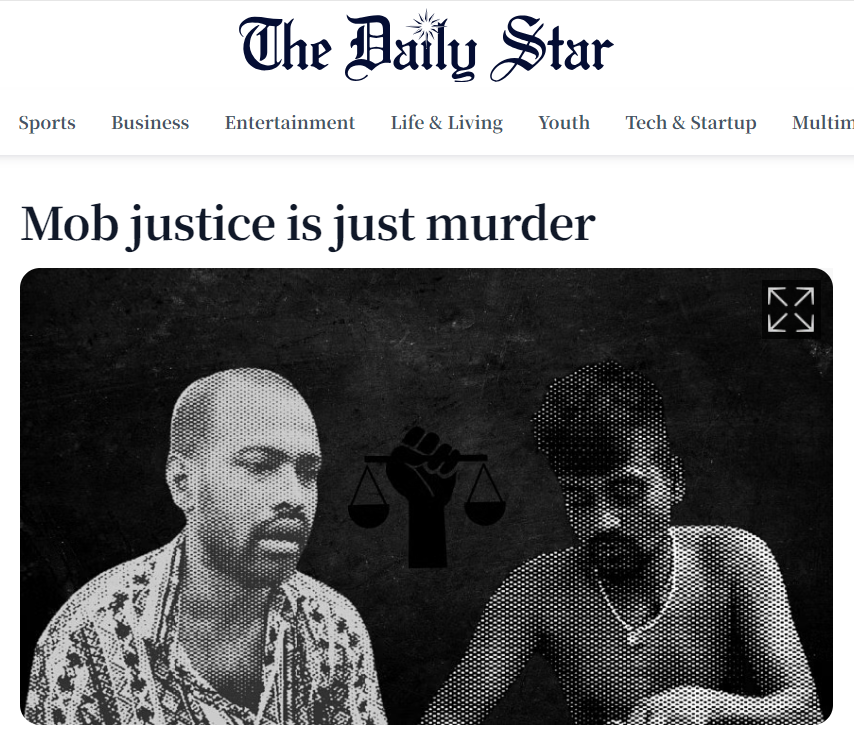 Bangladesh Awami League (@albd1971) on Twitter photo It's not mob justice, it's killing. The <a href="/ChiefAdviserGoB/">Chief Adviser of the Government of Bangladesh</a> is allowing these lynching from the very biggening.
Read thedailystar.net/news/banglades…
#Bangladesh #BangladeshCrisis It's not mob justice, it's killing. The <a href="/ChiefAdviserGoB/">Chief Adviser of the Government of Bangladesh</a> is allowing these lynching from the very biggening.
Read thedailystar.net/news/banglades…
#Bangladesh #BangladeshCrisis