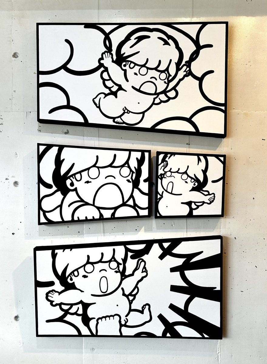 漫画のコマをイメージして制作した作品✨

#art #contemporaryart #アート #現代アート #アート好きな人と繋がりたい #絵かきさんと繋がりたい