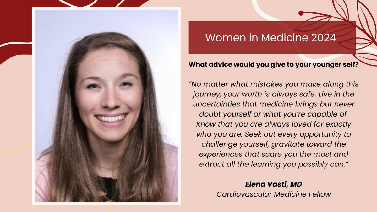 Stanford DOM Fellows' College (@domfellowsclg) on Twitter photo Never doubt yourself! 😊 A big thank you to our Cardiovascular Medicine fellow, <a href="/ecvasti/">Elena Vasti</a> , for sharing this empowering advice! #WomenInMedicine #WIMMonth #WIM <a href="/StanfordDeptMed/">Stanford Department of Medicine</a> <a href="/StanfordMed/">Stanford Medicine</a> <a href="/StanCVFellows/">StanfordCVFellowship</a> Never doubt yourself! 😊 A big thank you to our Cardiovascular Medicine fellow, <a href="/ecvasti/">Elena Vasti</a> , for sharing this empowering advice! #WomenInMedicine #WIMMonth #WIM <a href="/StanfordDeptMed/">Stanford Department of Medicine</a> <a href="/StanfordMed/">Stanford Medicine</a> <a href="/StanCVFellows/">StanfordCVFellowship</a>