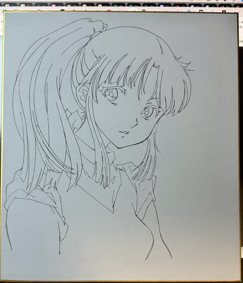 朝活。さらに調子が出てきた。
色紙描き〜
#美少女パラダイス 