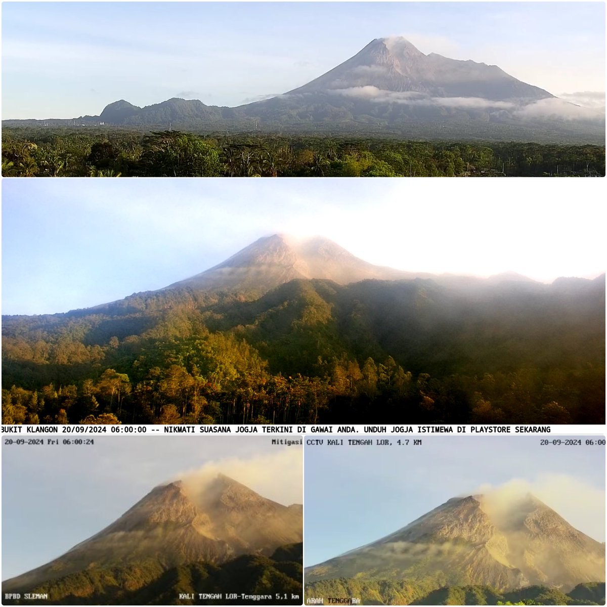 • Grafis Kegempaan #Merapi
[s/d 19-September-2024 pukul 24:00 WIB] 
• Visual &amp; Seismo  #Merapi
[20-September-2024 pukul 06:00 WIB]

<a href="/BPPTKG/">BPPTKG</a> @kabargeologi <a href="/id_magma/">MAGMA Indonesia</a> <a href="/PVMBG_/">PVMBG-BADAN GEOLOGI-KESDM</a>