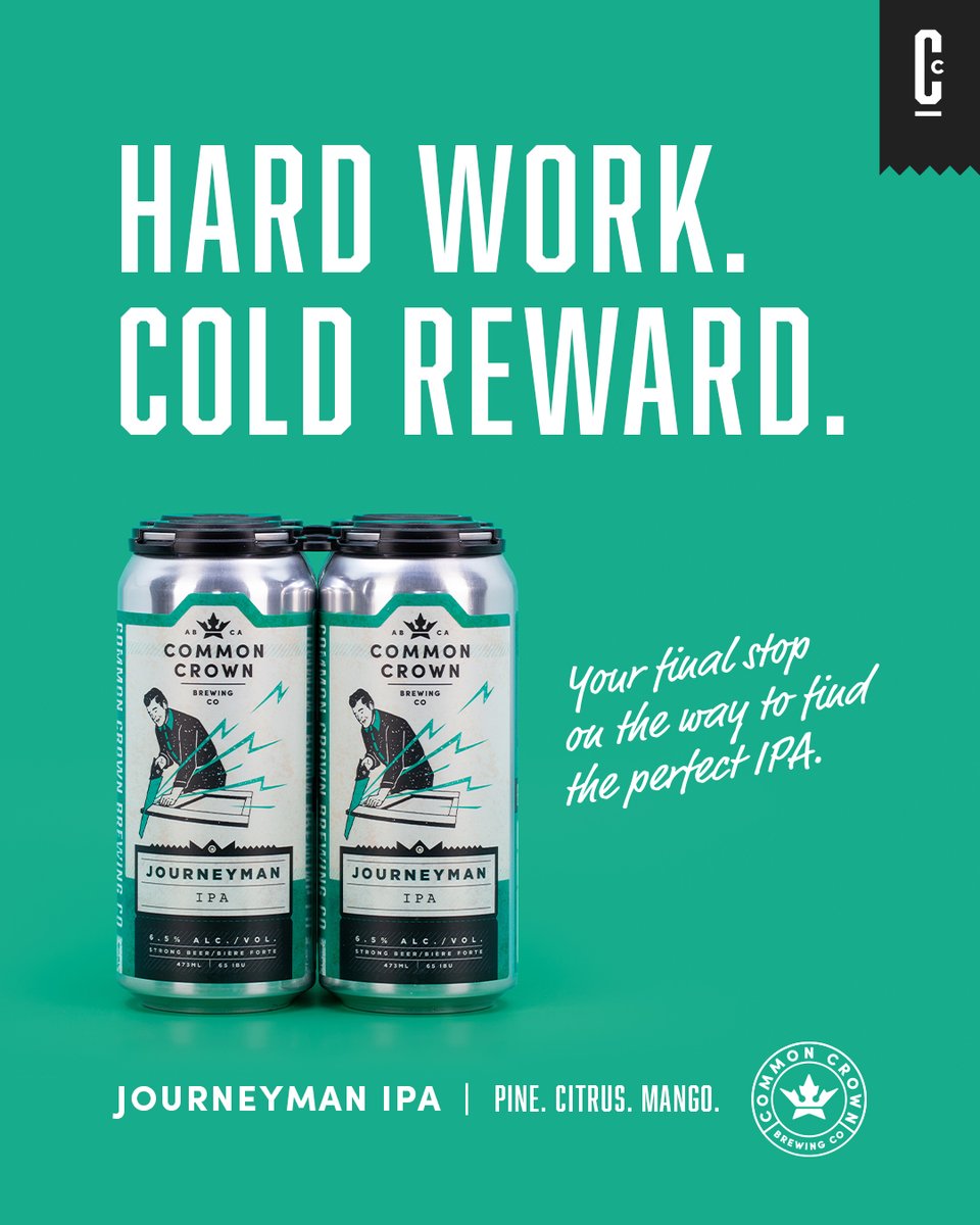 After a long day, there’s nothing like the crisp, refreshing taste of Journeyman IPA. 🍺 

Hard Work. Cold Reward. 

#CraftBeer #IPA #BeerLovers  #ccbrewing