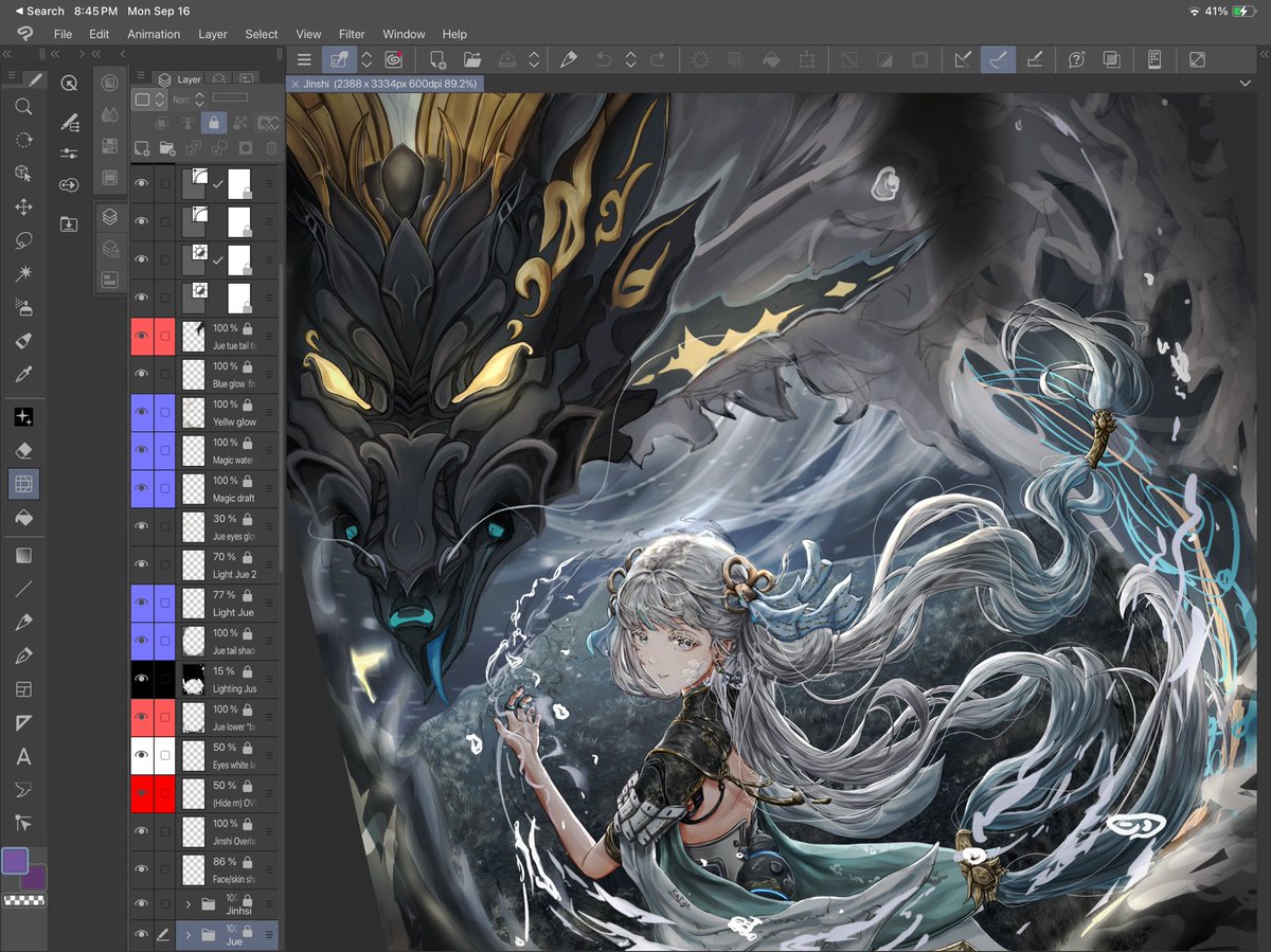 This is taking more time than I could have ever imagined! But… I’m also learning more than I could have ever imagined XD!

Drawing creatures has always been challenging for me, so I’m using this drawing as an opportunity to learn more about drawing dragons~! ✍️
