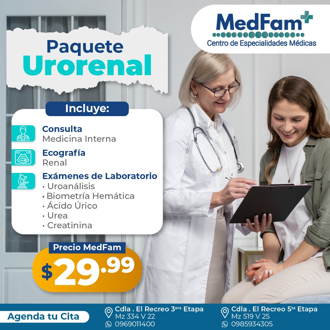 MedFam_ec's tweet photo. 🔍 ¡EVALÚA LA SALUD DE TUS RIÑONES POR SOLO $29.99! 💧

Con nuestro PAQUETE URORENAL, tendrás un diagnóstico preciso y atención especializada 🧐.

📅 ¡Visítanos y conoce más sobre nuestras promociones! ⚡.

#SaludRenal #Salud #MedicinaInterna #CentroMedico #Duran #ElRecreo https://t.co/3orIVTV8Pf